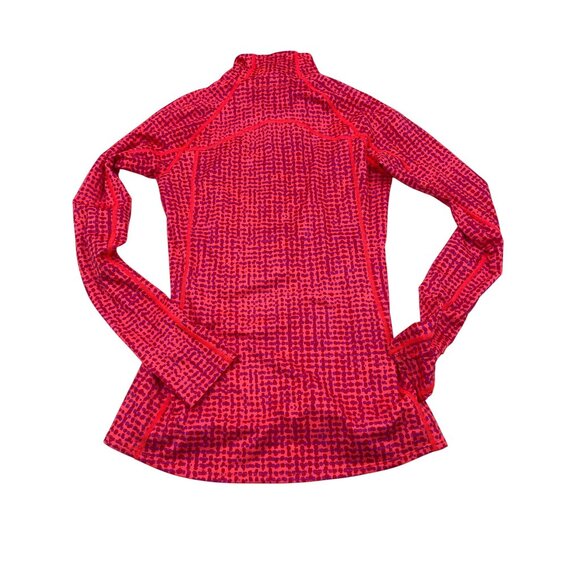 Under Armour Womens ColdGear Fitted Long Sleeve Pullover S Red/Purple Pattern - Picture 5 of 6